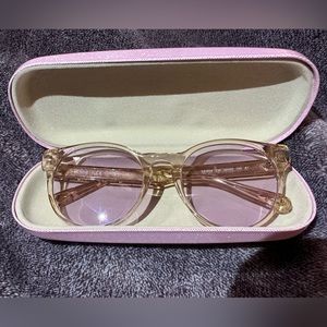 Authentic Chloe Willow pink round rose gold sunglasses CE7535 749